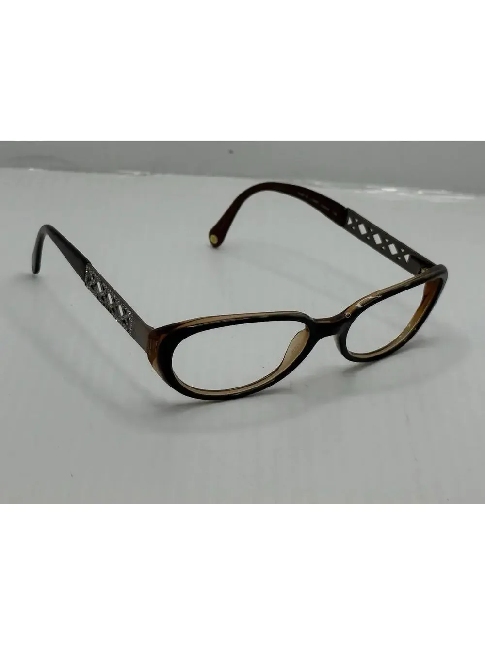 Rare Authentic Chanel 3087-B c.847 Black/Brown 52mm Frame Only